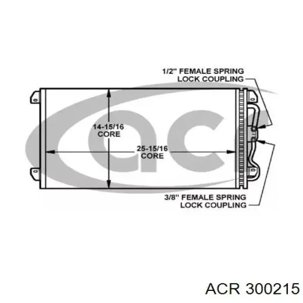 Compre 300215 ACR Radiador de aparelho de ar condicionado