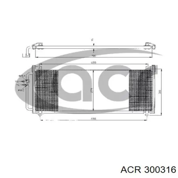 Radiador de aparelho de ar condicionado 94364 Nissens