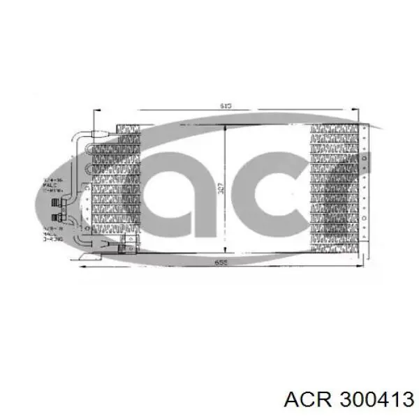 Radiador de aparelho de ar condicionado Seat Marbella hatchback (28) (1986 - 1998) 