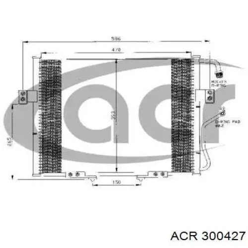 Radiador de aparelho de ar condicionado 94802 Nissens