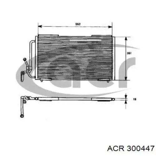 Radiador de aparelho de ar condicionado 94211 Nissens