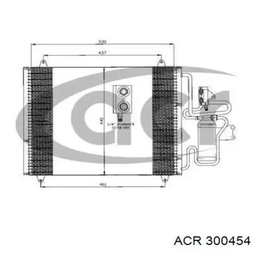 Radiador de aparelho de ar condicionado ACR 300454 preço, a partir de 237,74 USD