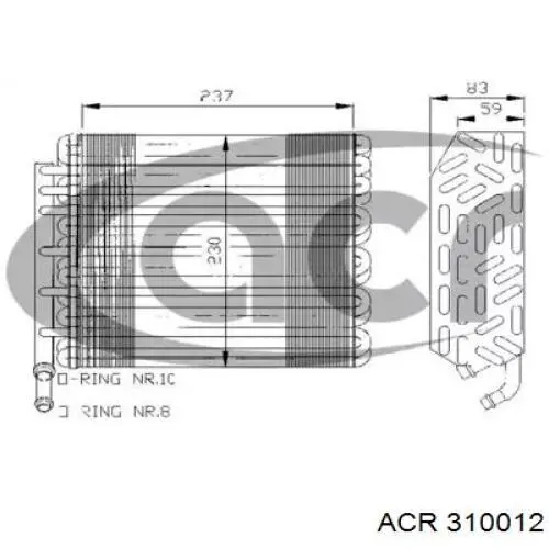 Compre 310012 ACR Vaporizador de aparelho de ar condicionado