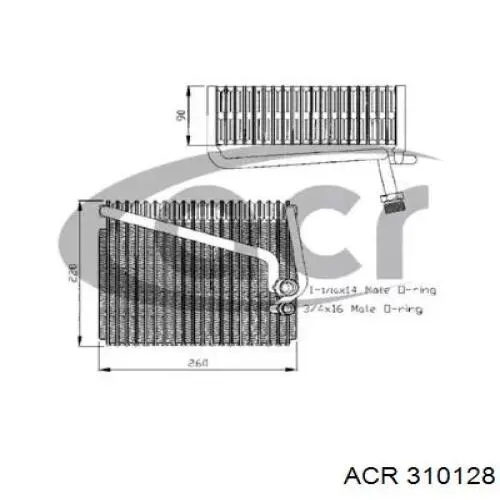 310128 ACR Vaporizador de aparelho de ar condicionado
