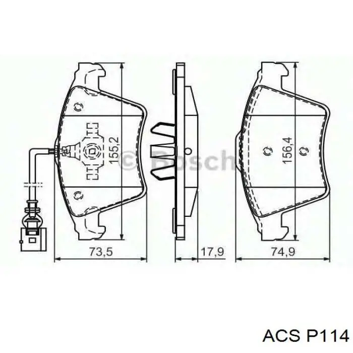 P114 ACS Flange do sistema de esfriamento (união em T)