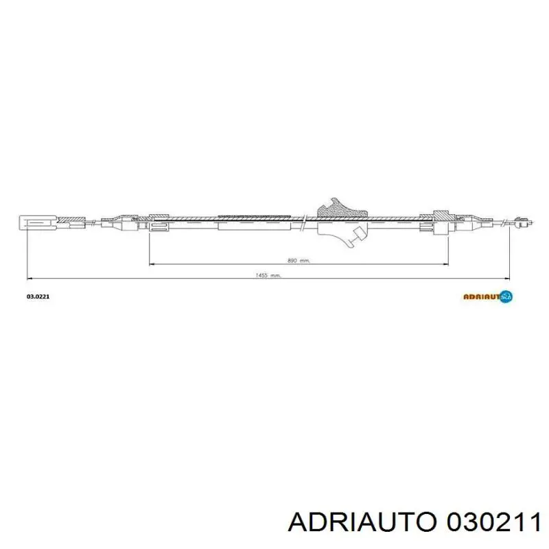 030211 Adriauto Cabo traseiro direito/esquerdo do freio de estacionamento