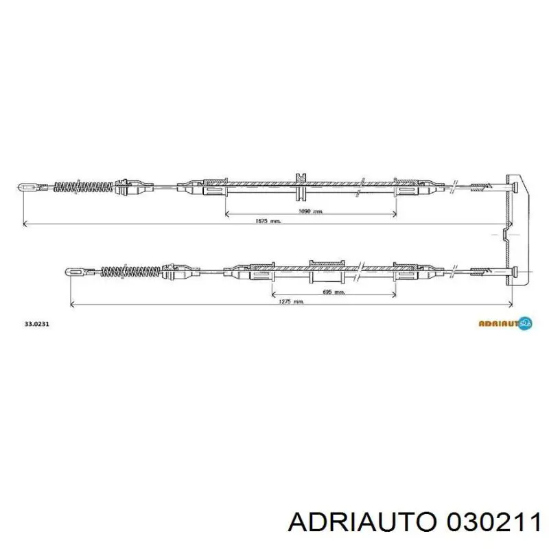 Cabo traseiro direito/esquerdo do freio de estacionamento Adriauto 030211 preço, a partir de 17,06 USD