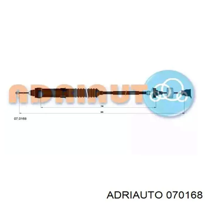 070168 Adriauto Cabo de embraiagem