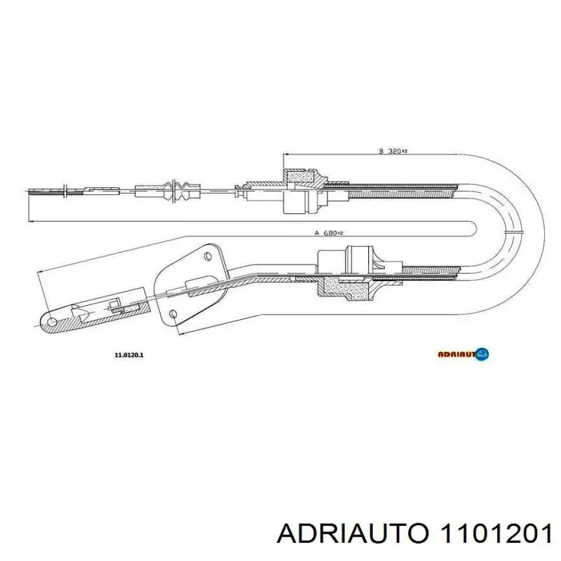 Compre 1101201 Adriauto Cabo de embraiagem