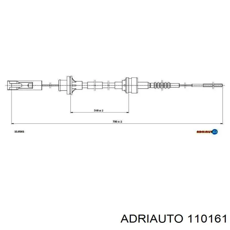 110161 Adriauto Cabo de embraiagem