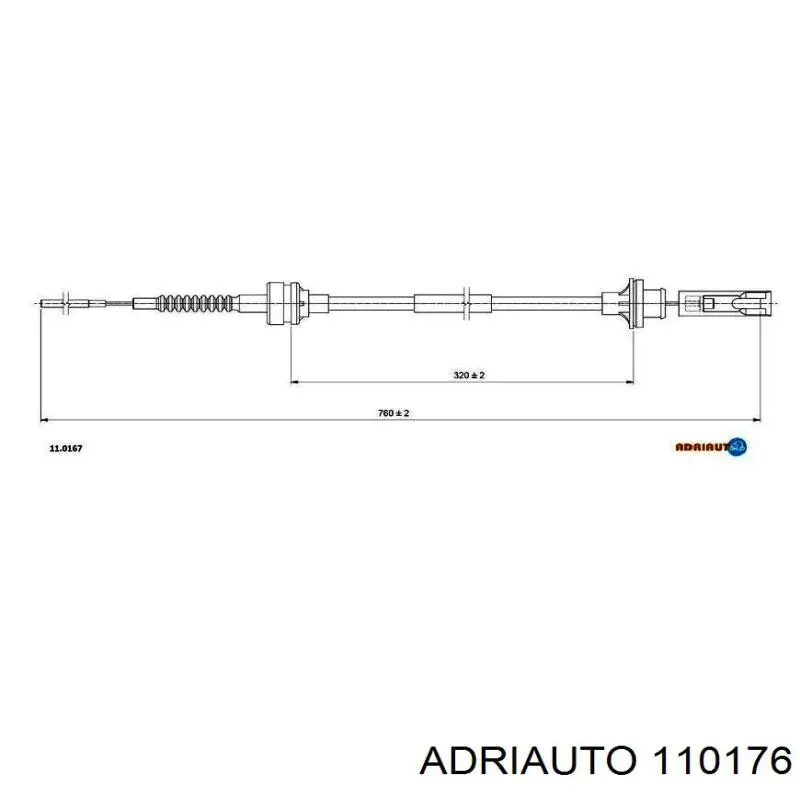 Compre 110176 Adriauto Cabo de embraiagem