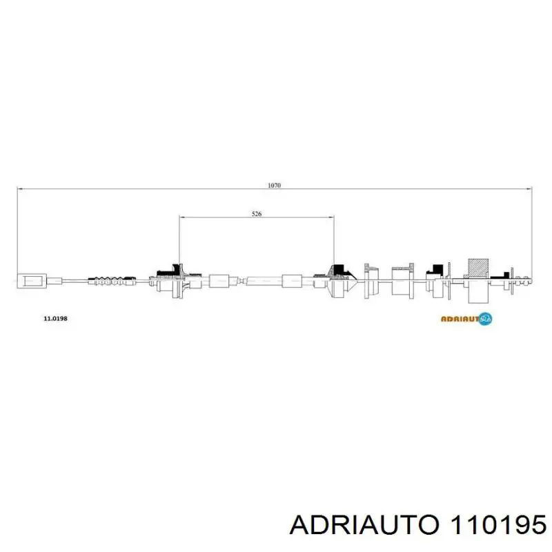 Cabo de embraiagem Adriauto 110195 preço, a partir de 21,50 USD