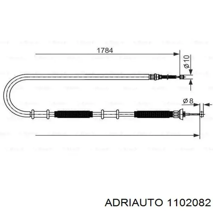 Cabo do freio de estacionamento traseiro direito Adriauto 1102082 preço, a partir de 26,37 USD
