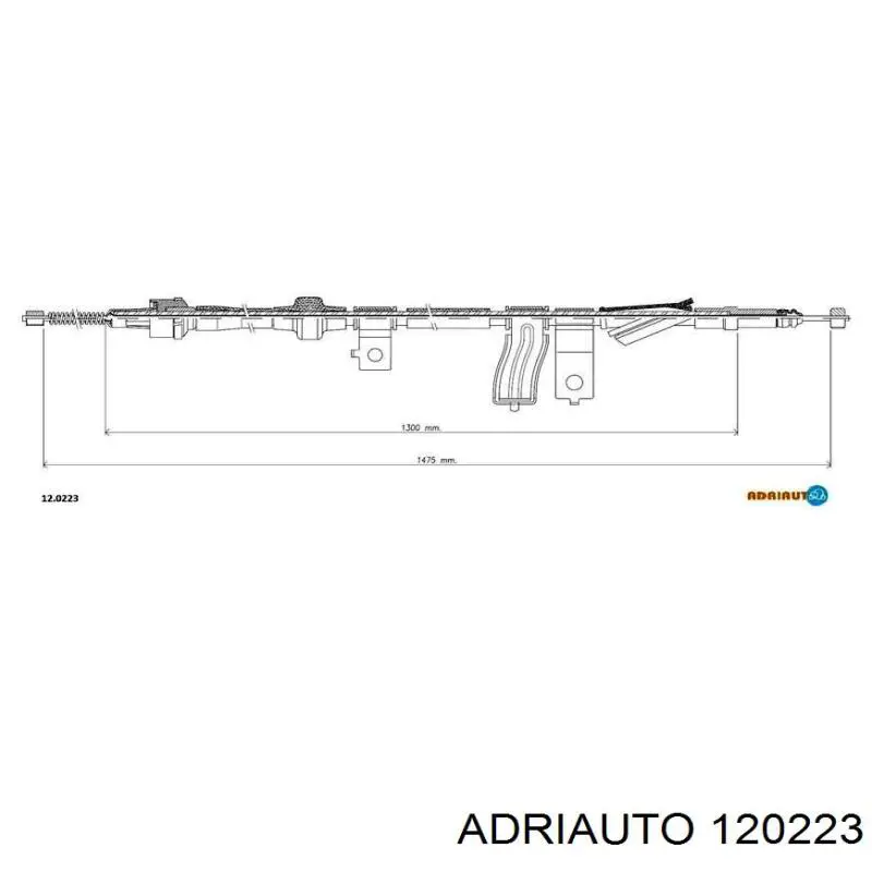 Compre 120223 Adriauto Cabo do freio de estacionamento traseiro direito