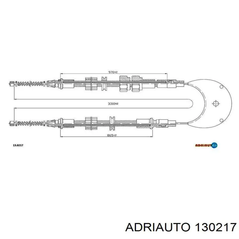 130217 Adriauto Cabo traseiro direito/esquerdo do freio de estacionamento