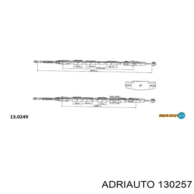 Cabo traseiro direito/esquerdo do freio de estacionamento Adriauto 130257 preço, a partir de 28,32 USD