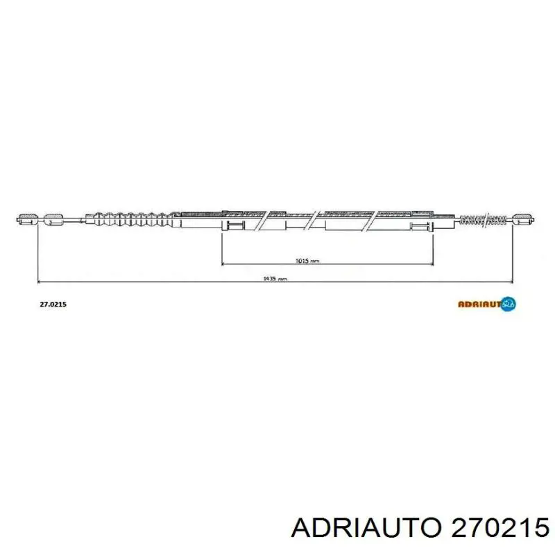270215 Adriauto Cabo traseiro direito/esquerdo do freio de estacionamento