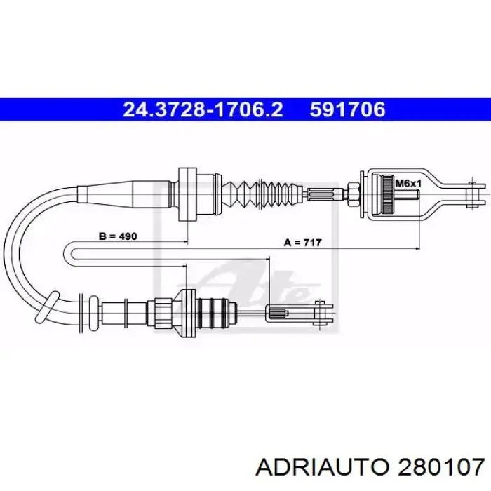 Cabo de embraiagem Adriauto 280107 preço, a partir de 29,08 USD