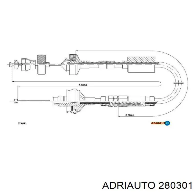 Compre 280301 Adriauto Cabo/pedal de gás (de acelerador)