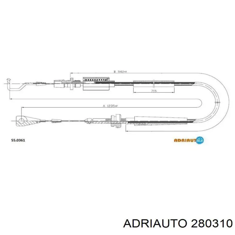 Cabo/pedal de gás (de acelerador) Adriauto 280310 preço, a partir de 26,76 USD