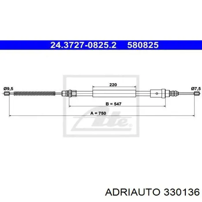 Cabo de embraiagem Adriauto 330136 preço, a partir de 18,38 USD