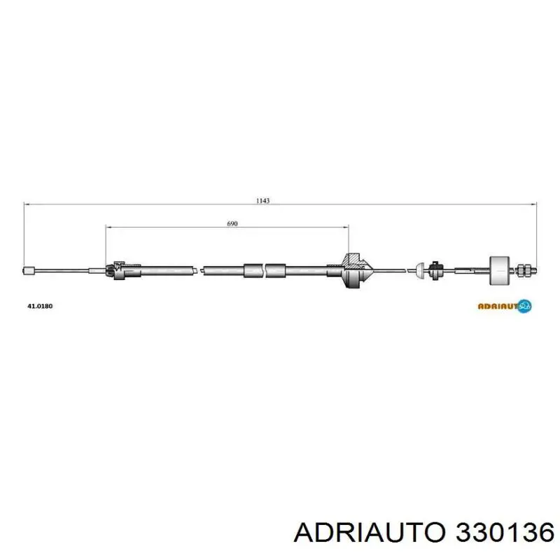 Cabo de embraiagem 330136 Adriauto