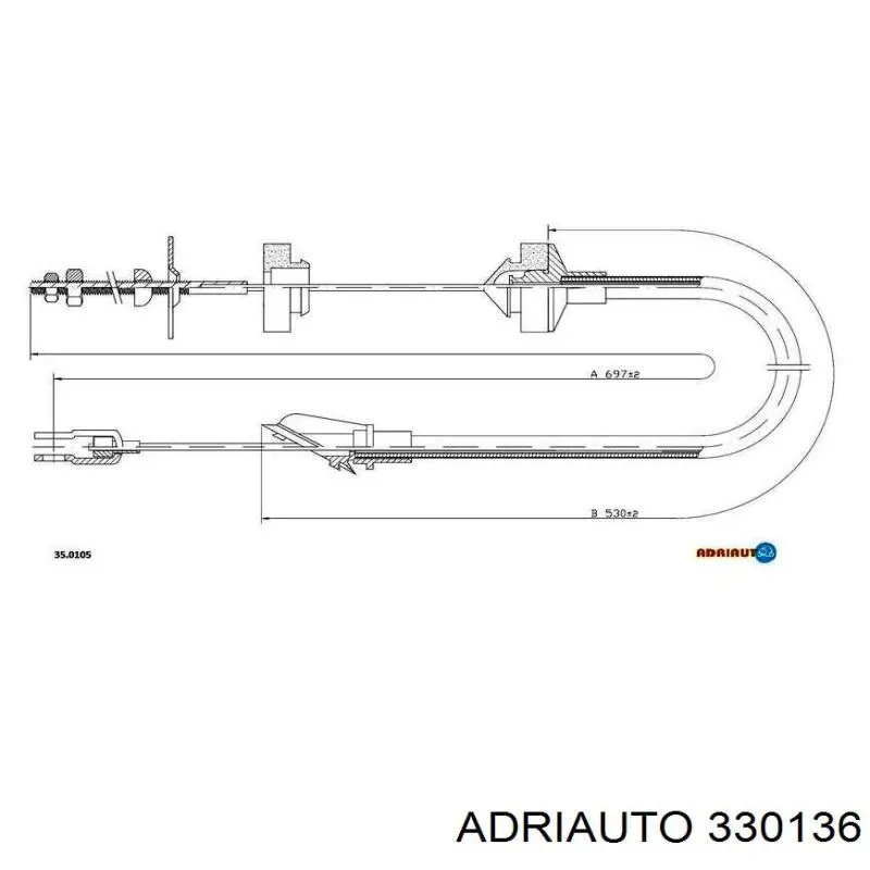 330136 Adriauto Cabo de embraiagem