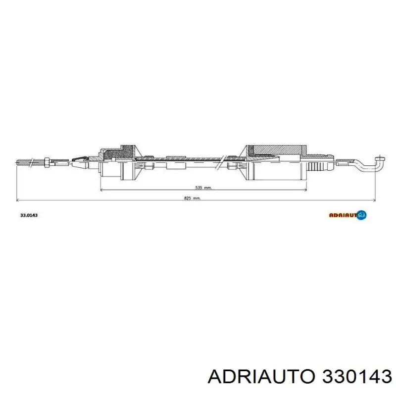 330143 Adriauto Cabo de embraiagem
