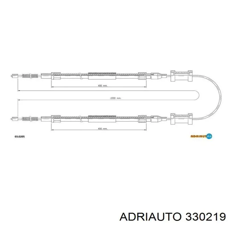 Cabo traseiro direito/esquerdo do freio de estacionamento Adriauto 330219 preço, a partir de 25,13 USD