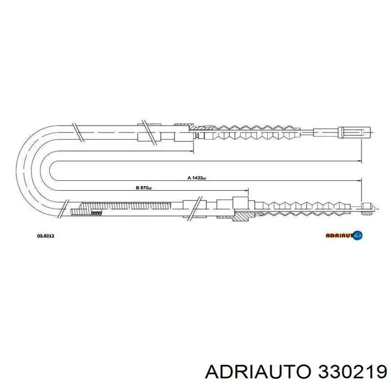 330219 Adriauto Cabo traseiro direito/esquerdo do freio de estacionamento