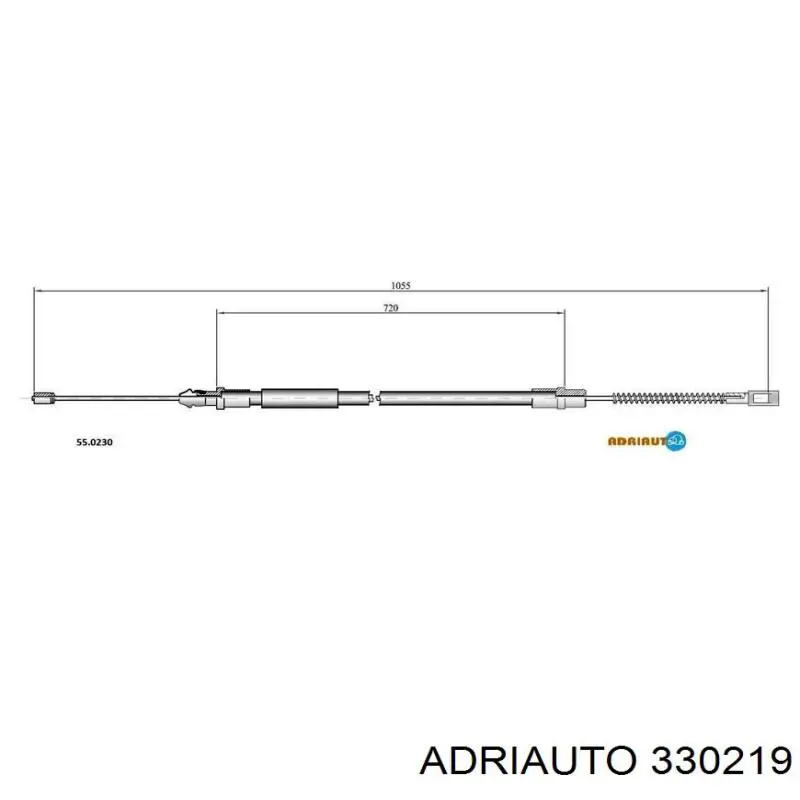 Compre 330219 Adriauto Cabo traseiro direito/esquerdo do freio de estacionamento