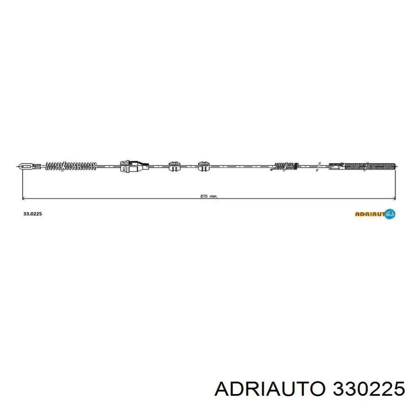 330225 Adriauto Cabo do freio de estacionamento traseiro esquerdo