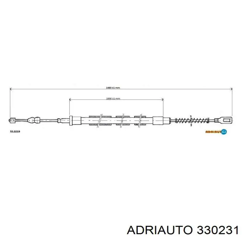 Cabo traseiro direito/esquerdo do freio de estacionamento Adriauto 330231 preço, a partir de 33,77 USD