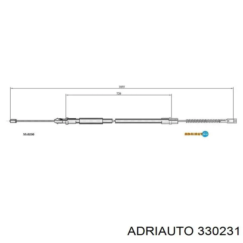 Compre 330231 Adriauto Cabo traseiro direito/esquerdo do freio de estacionamento