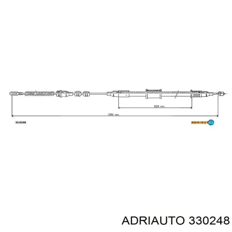 330248 Adriauto Cabo do freio de estacionamento traseiro direito