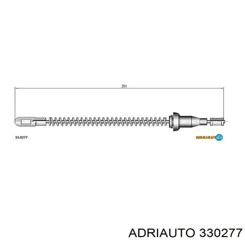 330277 Adriauto Cabo traseiro direito/esquerdo do freio de estacionamento