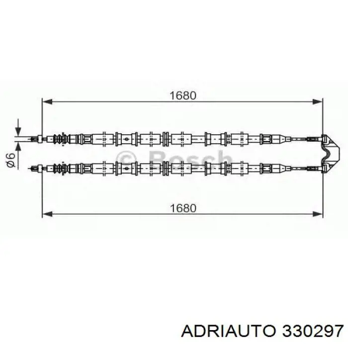 Cabo traseiro direito/esquerdo do freio de estacionamento Adriauto 330297 preço, a partir de 36,50 USD
