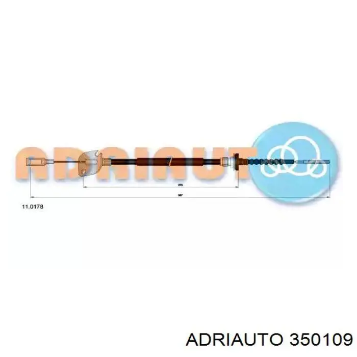 350109 Adriauto Cabo de embraiagem