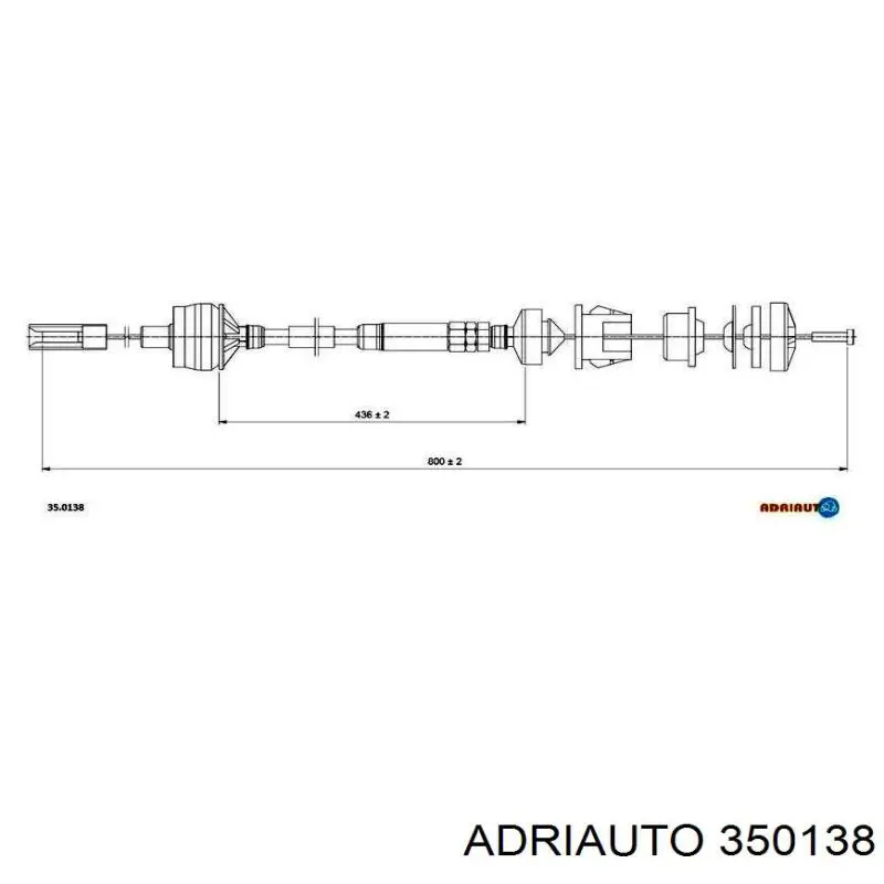 350138 Adriauto Cabo de embraiagem