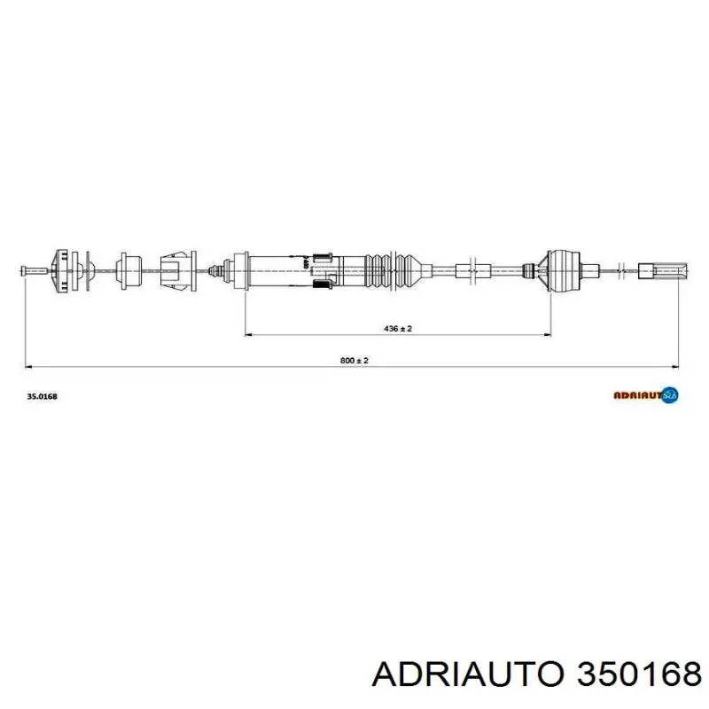 Compre 350168 Adriauto Cabo de embraiagem