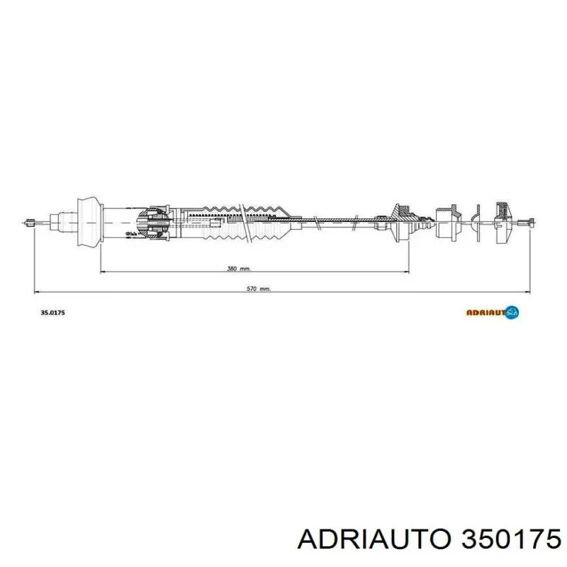 350175 Adriauto Cabo de embraiagem