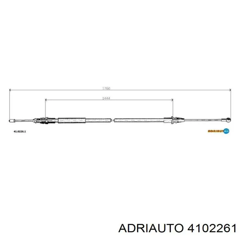 4102261 Adriauto Cabo traseiro direito/esquerdo do freio de estacionamento