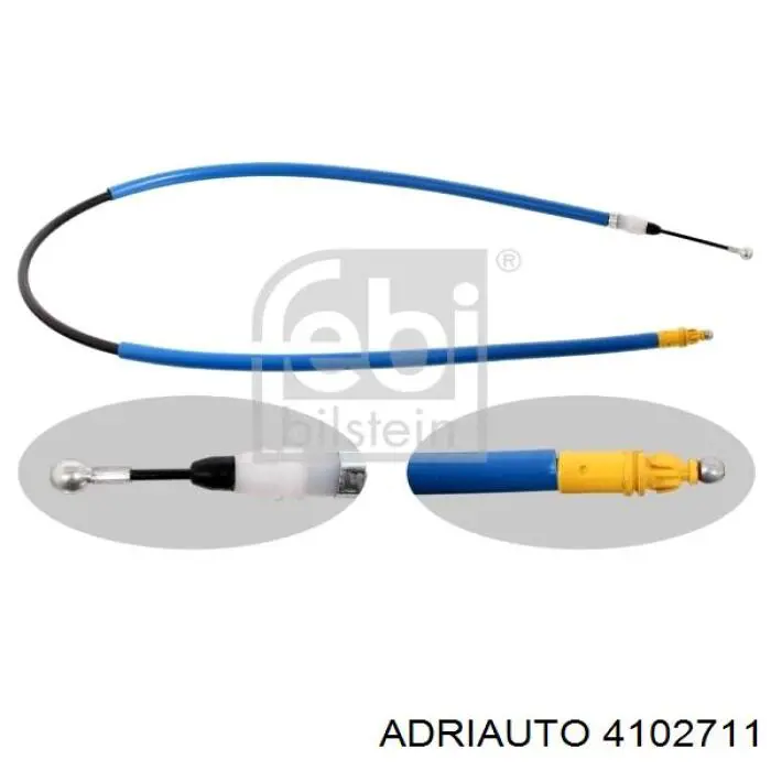 4102711 Adriauto Cabo do freio de estacionamento traseiro esquerdo