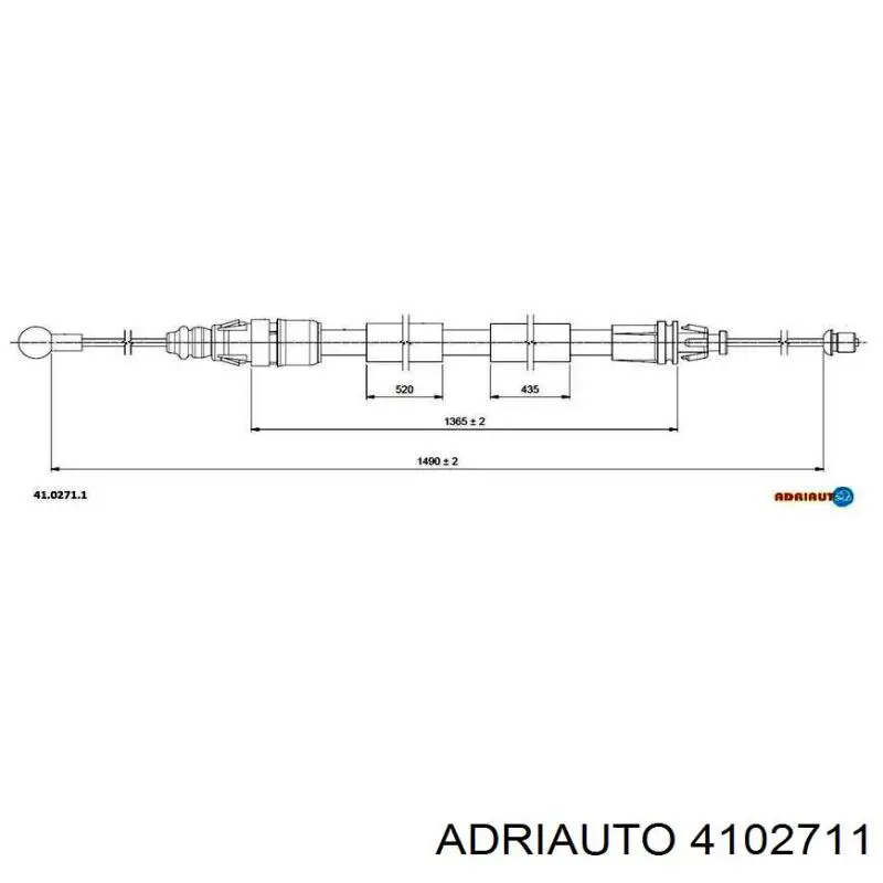 Cabo do freio de estacionamento traseiro esquerdo Adriauto 4102711 preço, a partir de 15,11 USD