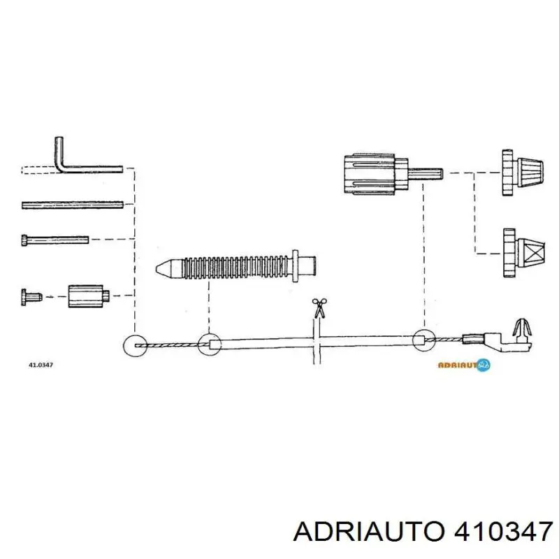 Cabo/pedal de gás (de acelerador) Adriauto 410347 preço, a partir de 16,61 USD