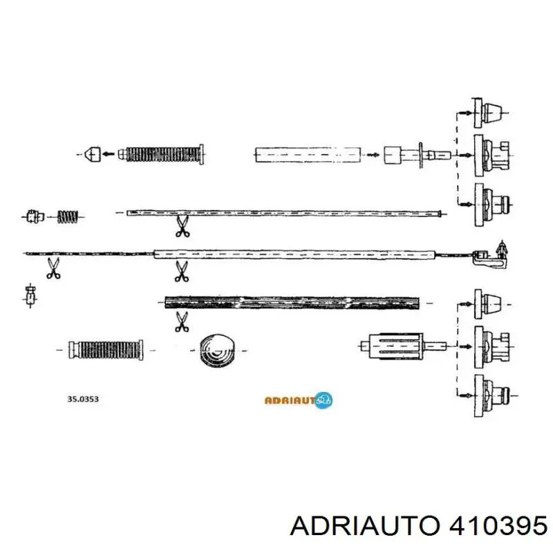 410395 Adriauto Cabo/pedal de gás (de acelerador)