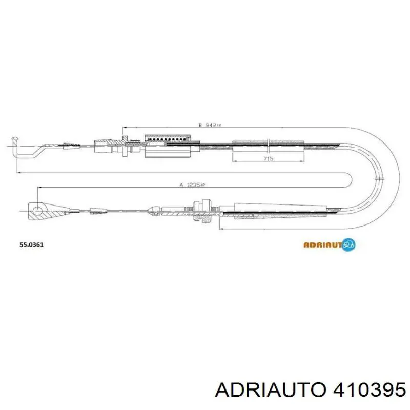 Cabo/pedal de gás (de acelerador) Adriauto 410395 preço, a partir de 15,64 USD