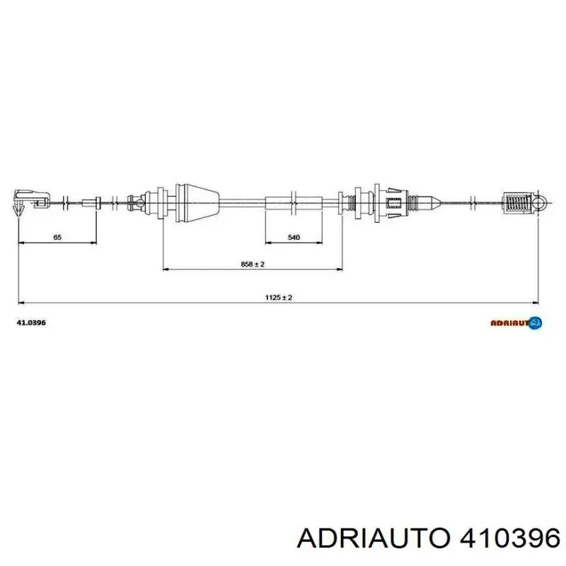 410396 Adriauto Cabo/pedal de gás (de acelerador)