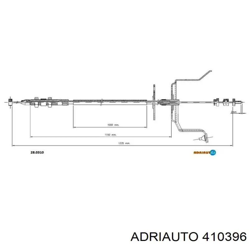 Cabo/pedal de gás (de acelerador) Adriauto 410396 preço, a partir de 18,24 USD