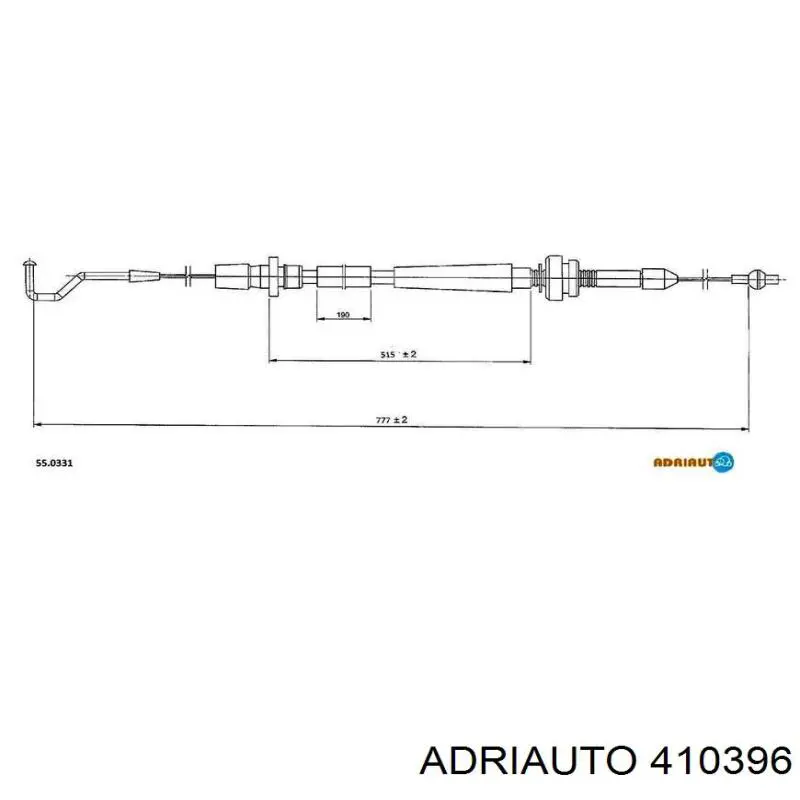 Compre 410396 Adriauto Cabo/pedal de gás (de acelerador)